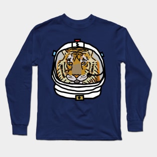 Tiger Astronaut Funny Animals in Space Long Sleeve T-Shirt